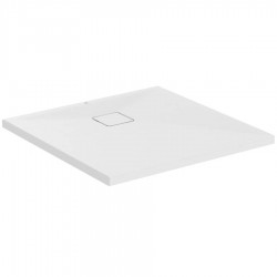 Ντουζιέρα τετράγωνη 80x80x3,5 από συνθετικό silk white, χρώμα: Λευκό επιφάνεια: Ματ Τετράγωνες