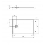 Shower tray Rectangular 120x80x3,5 material: Synthetic, color: White surface: Matt Rectangular Shower tray Rectangular 120x80x3,5 material: Synthetic, color: White surface: Matt Rectangular