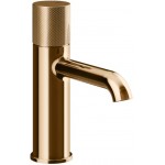 Wash basin tap Deck-mounted material: Brass mixer Without waste Μ size, color: Bronze surface: Glossy Deck-mounted