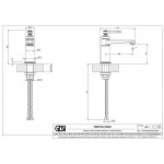 Wash basin tap Deck-mounted material: Brass mixer Without waste Μ size, color: Chrome surface: Brushed Deck-mounted