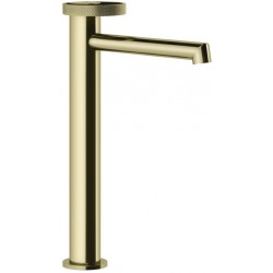 Wash basin tap Deck-mounted for free-standing washbasin material: Brass mixer Without waste, color: Gold surface: Glossy Deck-mounted