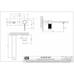 Wash basin tap Wall-mounted - external part 2 holes mixer Without waste, color: Bronze material: Brass surface: Glossy Wall-mounted - external part