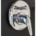 Shower tap Wall-mounted concealed - complete set 2 way electronic material: Brass With plate without hand shower, hose and holder, color: Chrome surface: Glossy Wall-mounted - external part