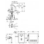Μπαταρία κουζίνας επικαθήμενη από ορείχαλκο με ντους με φίλτρο νερού L-spout, με starter kit & φίλτρο νερού S-Size, νερό 3 τύπων, ανθρακούχο & ψύκτη, Supersteel, χρώμα: Χρωμέ επιφάνεια: Βουρτσισμένη Επικαθήμενες