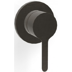 Shower tap Wall-mounted external part 1 hole 1 way material: Brass mixer without hand shower, hose and holder Brushed Black Chrome, color: Black surface: Brushed Wall-mounted - external part
