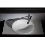 Νιπτήρας ελευθέρας τοποθέτησης 60x40x14,5 από solid surface χωρίς οπή  χωρίς υπερχείλιση OV, χρώμα: Λευκό επιφάνεια: Ματ Ελευθέρας τοποθέτησης