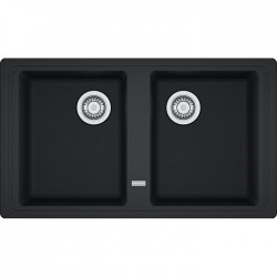 Sink Granite 86x50 free nested 2 cabinet Onyx, color: Black Granite