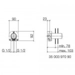 Wash basin tap Wall-mounted - concealed part mixer Wall-mounted - concealed part Wash basin tap Wall-mounted - concealed part mixer Wall-mounted - concealed part