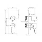 Shower tap Wall-mounted external part 2 way / 3 way material: Brass mixer With plate without hand shower, hose and holder 2/3 outlet, color: Chrome surface: Glossy Wall-mounted - external part Shower tap Wall-mounted external part 2 way / 3 way material: Brass mixer With plate without hand shower, hose and holder 2/3 outlet, color: Chrome surface: Glossy Wall-mounted - external part
