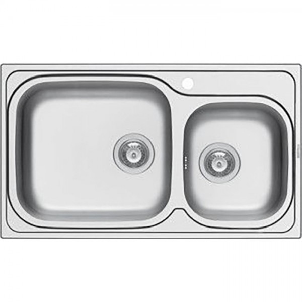 Νεροχύτης ανοξείδωτος 86x50 από inox επιφάνεια: Γυαλισμένη χωρίς πάγκο ένθετος 1 ½ γούρνα 2Β Φ92, χρώμα: Χρωμέ Ανοξείδωτοι Νεροχύτης ανοξείδωτος 86x50 από inox επιφάνεια: Γυαλισμένη χωρίς πάγκο ένθετος 1 ½ γούρνα 2Β Φ92, χρώμα: Χρωμέ Ανοξείδωτοι