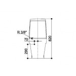 Floor standing close-coupled toilet & flushing cistern & toilet seat soft closing, style: Wrapover horizontal outlet p Simple with rim 66x36,5 surface: Glossy, color: White Floor standing close-coupled