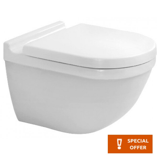 Σετ Λεκάνη επίτοιχη (κρεμαστή) υψηλής πίεσης + Κάλυμμα soft closing Wrapover κρυφή στήριξη με χείλος 54x36 επιφάνεια: Γυαλιστερή, χρώμα: Λευκό Επίτοιχες ΥΠ