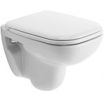 Wall-mounted toilet & toilet seat soft closing, style: Sandwich with rim 48x35 surface: Glossy, color: White Wall-mounted Wall-mounted toilet & toilet seat soft closing, style: Sandwich with rim 48x35 surface: Glossy, color: White Wall-mounted