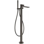 Bathtub tap Floor-standing external part material: Brass, color: Black surface: Brushed Floor standing