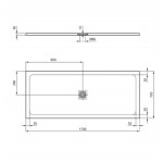 Shower tray Rectangular 170x70x3 material: Synthetic Pure white, color: White surface: Matt Shower tray Rectangular 170x70x3 material: Synthetic Pure white, color: White surface: Matt Rectangular