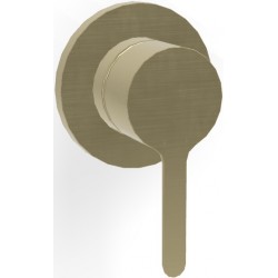 Μπαταρία ντουζιέρας εντοιχιζόμενη εξωτερικό μέρος 1 εξόδου 1 οπής αναμεικτική από ορείχαλκο Brushed Champagne, χρώμα: Χρυσό επιφάνεια: Βουρτσισμένη Εντοιχιζόμενες εξωτερικό μέρος