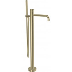 Bathtub tap Floor-standing external part material: Brass, color: Gold surface: Brushed Floor standing