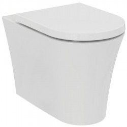 Floor standing toilet & toilet seat soft closing, style: Wrapover Aquablade back to wall horizontal outlet p 56,5x36 surface: Glossy, color: White Floor standing
