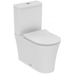 Floor standing close-coupled toilet & flushing cistern & toilet seat soft closing, style: Sandwich Aquablade back to wall horizontal outlet p Slim 65,5x36 surface: Glossy, color: White