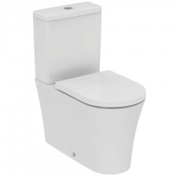 Σετ Λεκάνη επιδαπέδια ΧΠ (χαμηλής πίεσης) + Καζανάκι + Κάλυμμα soft closing Aquablade Wrapover εφαπτόμενη πίσω σιφώνι P 65,5x36 επιφάνεια: Γυαλιστερή, χρώμα: Λευκό Επιδαπέδιες ΧΠ