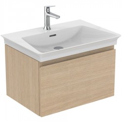 Furniture base with washbasin 60x44x37,5 material: Wood composite 1 basin wall mounted, color: Wood Oak Cabinets with wash basin