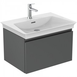 Furniture base with washbasin 60x44x37,5 material: Lacquer 1 basin wall mounted, color: Dark Grey Cabinets with wash basin