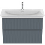 Furniture base with washbasin 80x44x54,5 material: Lacquer 1 basin wall mounted, color: Grey Cabinets with wash basin