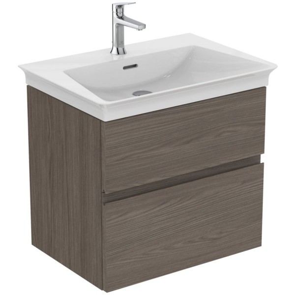 Furniture base with washbasin 60x44x54,5 material: Wood composite 1 basin wall mounted, color: Walnut wood Cabinets with wash basin Furniture base with washbasin 60x44x54,5 material: Wood composite 1 basin wall mounted, color: Walnut wood Cabinets with wash basin