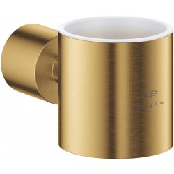 Base for wall-mounted accessories brushed cool sunrise material: Brass surface: Brushed, color: Gold Soap holders