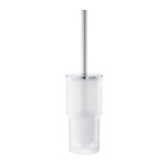 Brush (broom) material: Brass Wall-mounted, color: Chrome surface: Glossy Toilet brush holders