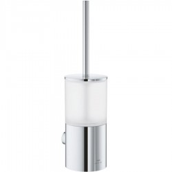 Brush (broom) material: Brass Wall-mounted, color: Chrome surface: Glossy Toilet brush holders