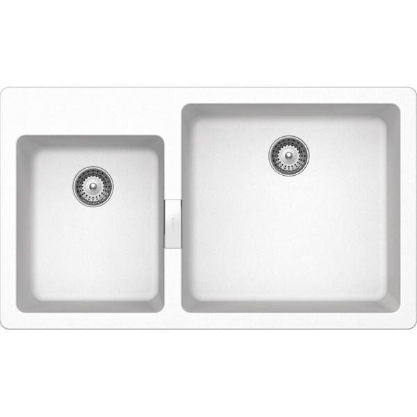 Sink Granite 86x50 free nested 2 cabinet Superwhite, color: White Granite