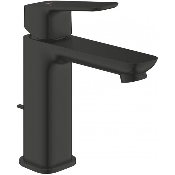 Wash basin tap Deck-mounted material: Brass mixer With pop-up waste set Μ size M-Size, Matte Black, color: Black surface: Matt Deck-mounted