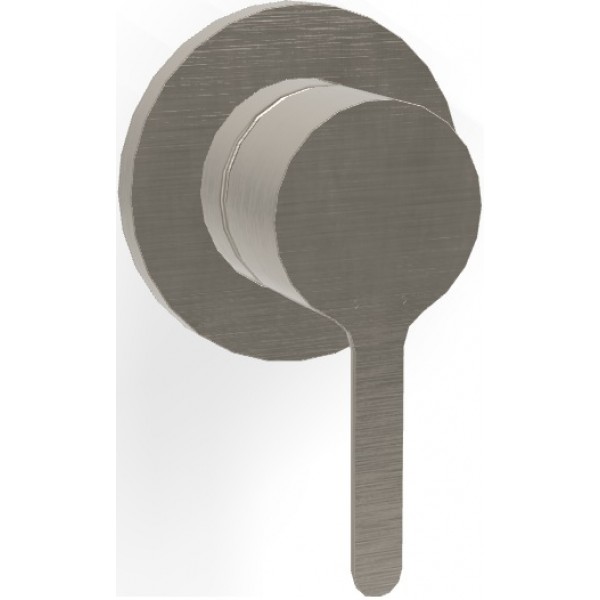 Μπαταρία ντουζιέρας εντοιχιζόμενη εξωτερικό μέρος 1 εξόδου 1 οπής αναμεικτική από ορείχαλκο Brushed Nickel, χρώμα: Χρωμέ επιφάνεια: Βουρτσισμένη Εντοιχιζόμενες εξωτερικό μέρος