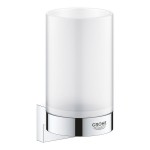 Base for wall-mounted accessories material: Brass surface: Glossy, color: Chrome Soap holders