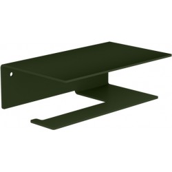 Χαρτοθήκη με ράφι από ορείχαλκο 18x11x6 Olive Green, χρώμα: Πράσινο επιφάνεια: Ματ Χαρτοθήκες