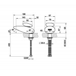 Wash basin tap Deck-mounted material: Brass mixer S size Without waste Copper PVD, color: Bronze surface: Glossy Deck-mounted