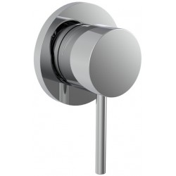 Shower tap Wall-mounted external part 1 hole 1 way material: Brass mixer without hand shower, hose and holder, color: Chrome surface: Glossy Wall-mounted - external part