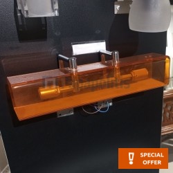 Lighting material: Brass Daylight 4.000° - 4.500° Κ 10W, color: Orange surface: Glossy Lamps