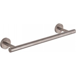 Πετσετοθήκη 30cm σταθερή από inox μονή, χρώμα: Χρωμέ επιφάνεια: Βουρτσισμένη Πετσετοθήκες