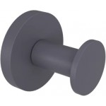 Άγκιστρο από ορείχαλκο μονό με ροζέτα, Graphite Grey, χρώμα: Γκρι επιφάνεια: Ματ Άγκιστρα