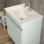 Έπιπλο μπάνιου κομπλέ με νιπτήρα, 59x39x60 από ξύλο συνθετικό επίτοιχου τύπου χρώμα 8100, χρώμα: Πράσινο Έπιπλα μπάνιου κομπλέ