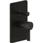 Shower tap Wall-mounted external part 2 way material: Brass mixer With plate without hand shower, hose and holder, color: Bronze surface: Brushed Wall-mounted - external part