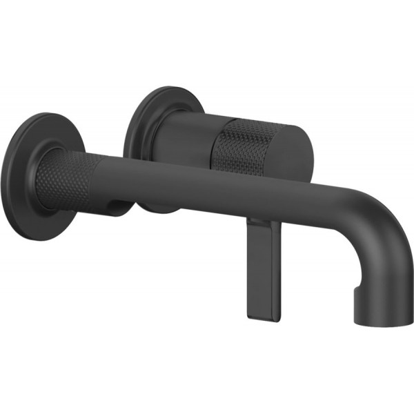 Wash basin tap Wall-mounted - external part 2 holes mixer Without waste, color: Black material: Brass surface: Matt Wall-mounted - external part