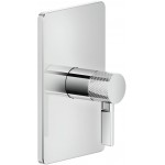 Shower tap Wall-mounted external part 1 way material: Brass mixer With plate without hand shower, hose and holder, color: Chrome surface: Glossy Wall-mounted - external part