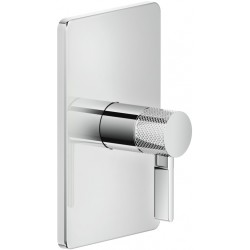 Shower tap Wall-mounted external part 1 way material: Brass mixer With plate without hand shower, hose and holder, color: Chrome surface: Glossy Wall-mounted - external part