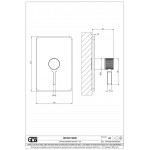 Shower tap Wall-mounted external part 1 way material: Brass mixer With plate without hand shower, hose and holder, color: Black surface: Brushed Wall-mounted - external part