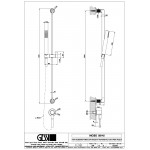 Shower slider rail 80cm material: Brass Simple, color: Black surface: Brushed Shower slider rails
