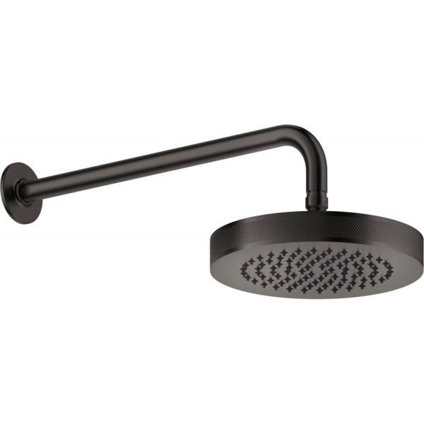Shower head Wall-mounted 21,8x21,8 material: Brass, style: 1 spray, color: Black surface: Brushed Overhead showers Shower head Wall-mounted 21,8x21,8 material: Brass, style: 1 spray, color: Black surface: Brushed Overhead showers