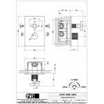 Shower tap Wall-mounted external part 2 way material: Brass thermostatic With plate without hand shower, hose and holder, color: Black surface: Brushed Wall-mounted - external part